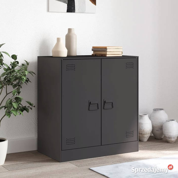 Szafka boczna czarna 67x39x73 stal WM841673