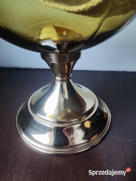Stara francuska szklana stołowa lampa naftowa Kraków sprzedam
