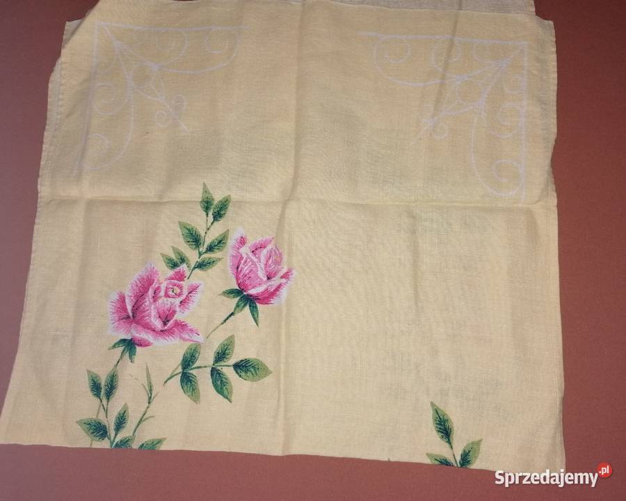 Ściereczka kuchenna serwetka lniana z różami Łódź sprzedam