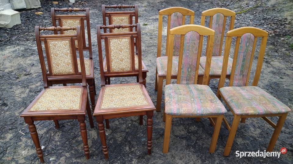 Krzesła komplet zestaw zachodniopomorskie Chojna