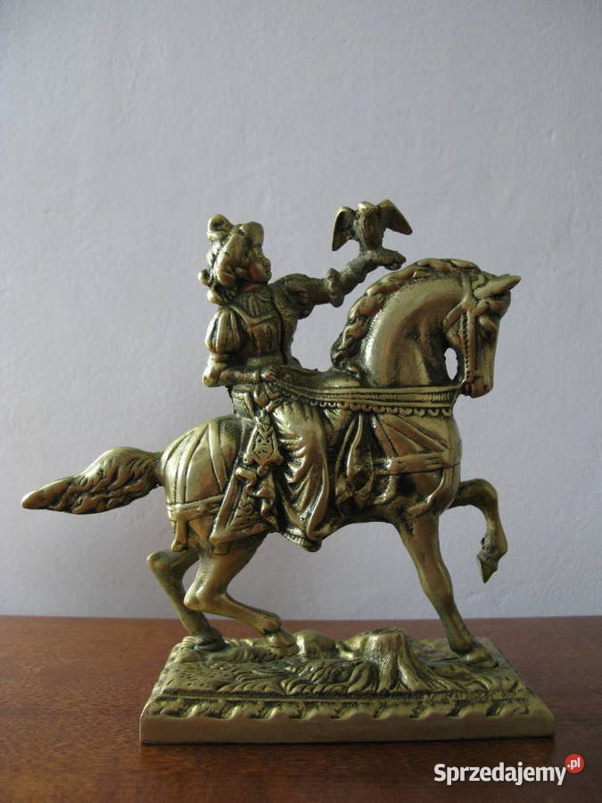 Figura Posłańca na koniu z mosiądzu Sokolnik