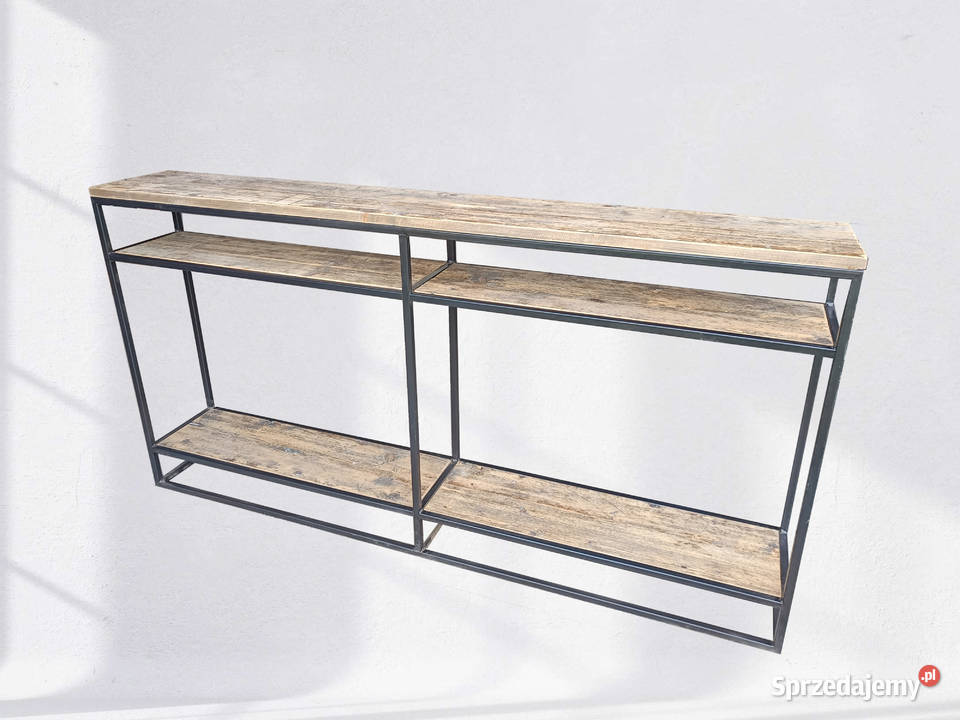 Stylowy regał z antycznego drewna Boho Japandi 30cm Błonie