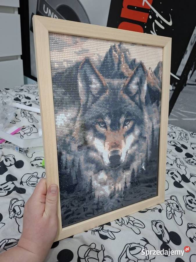 Obraz diamentowy handmade wilk Zabłudów