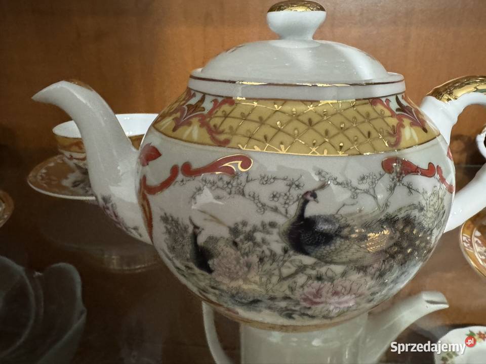 Serwis do herbaty z czasów PRL lata 80 porcelana Częstochowa