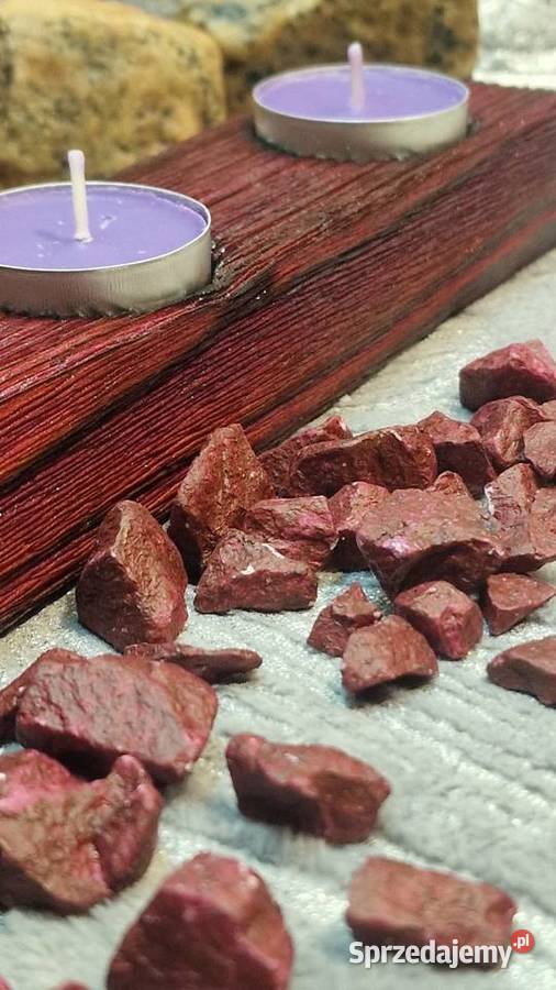 Świecznik Shou Sugi Ban drewno świerkowe Sępopol