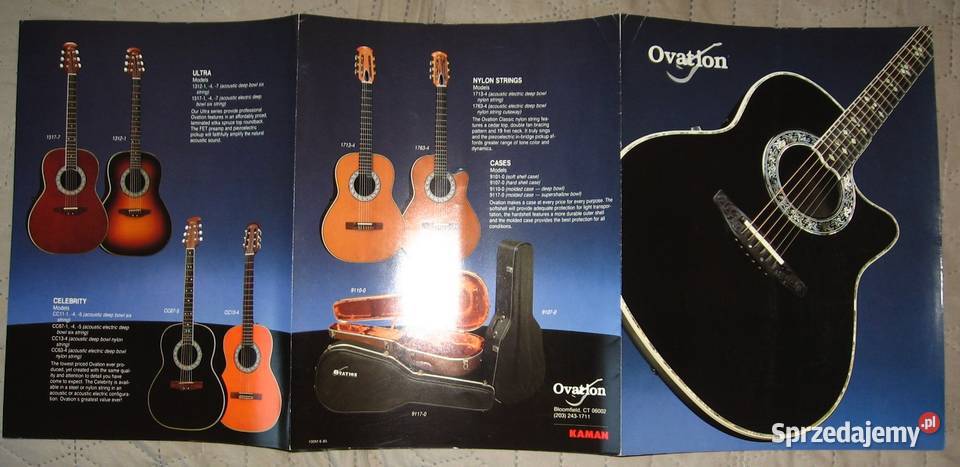 Ovation 1985 katalog gitar Kępice sprzedam