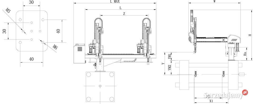 Robot kartezjański do wtryskarki 3 osiowy picker wielkopolskie Gizałki sprzedam