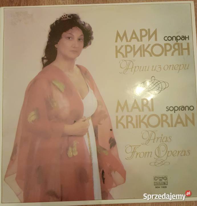 Płyta winylowa unikat Mari krikorian sopran pomorskie Gdańsk