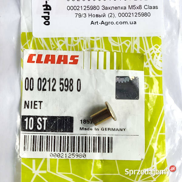 0002125980 Nit M5x8 Claas