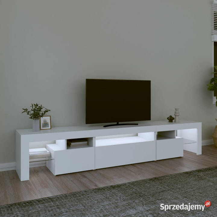 Szafka pod TV z oświetleniem LED biała RTV Warszawa sprzedam