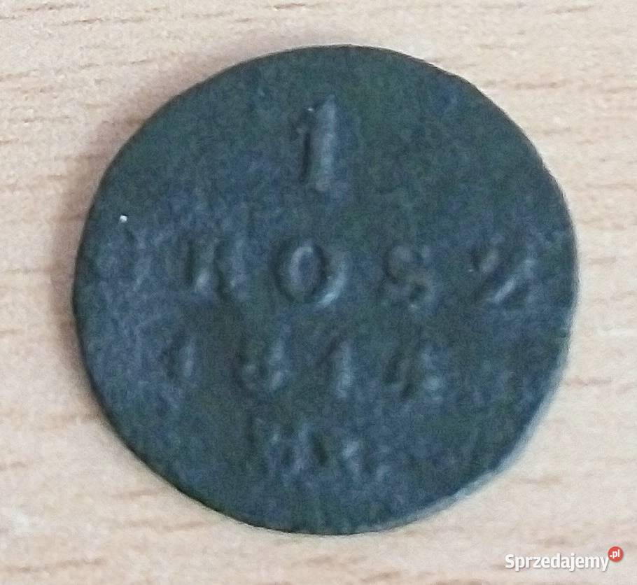 KSIĘSTWO WARSZAWSKIE 1 GROSZ 1814 r IB MIEDZ mazowieckie
