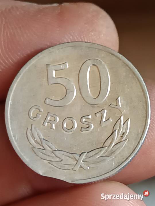 Sprzedam monetę 50 groszy 1985 odkrój blachy Chełm