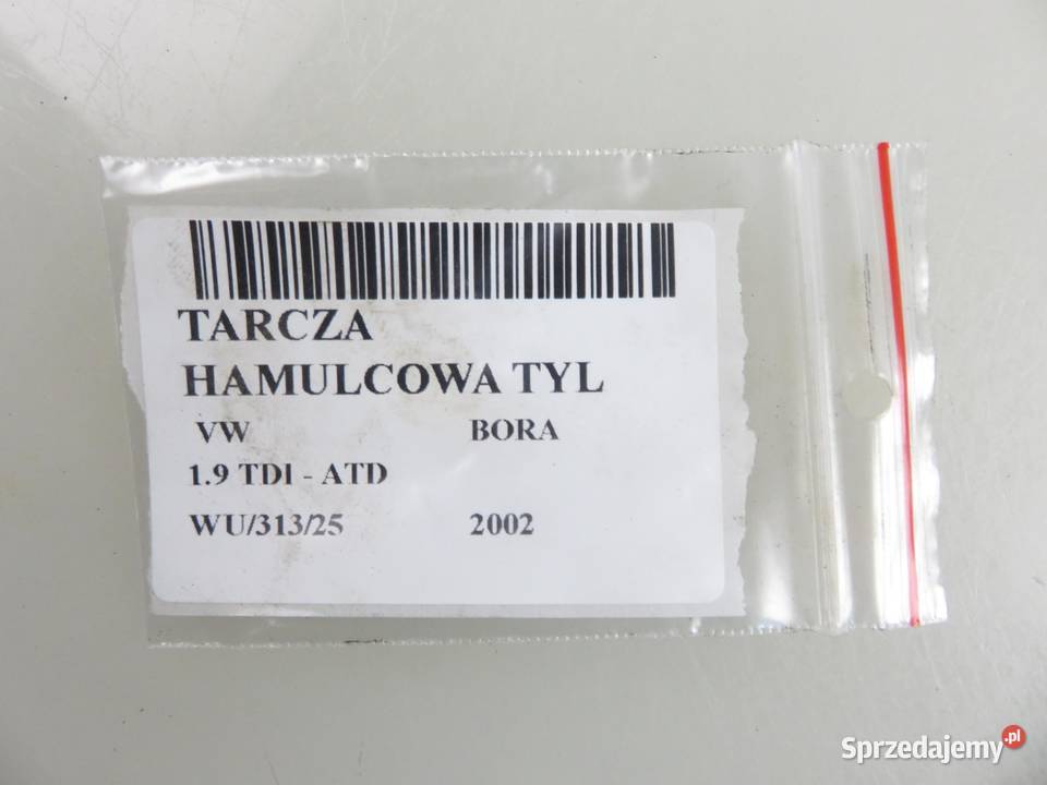 TARCZE HAMULCOWE TYŁ VW BORA 19 TDI