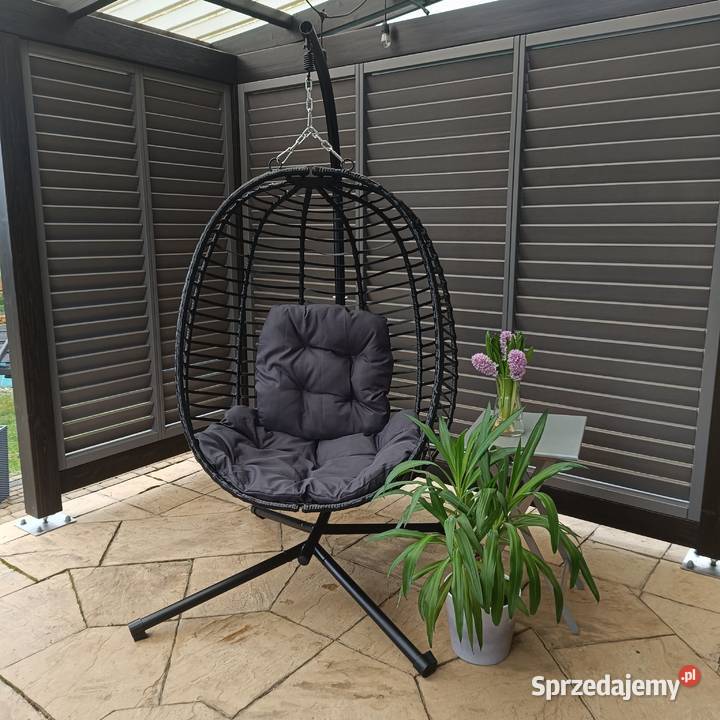 Fotel wiszący elden spezio ogrodowy z rattanu pe