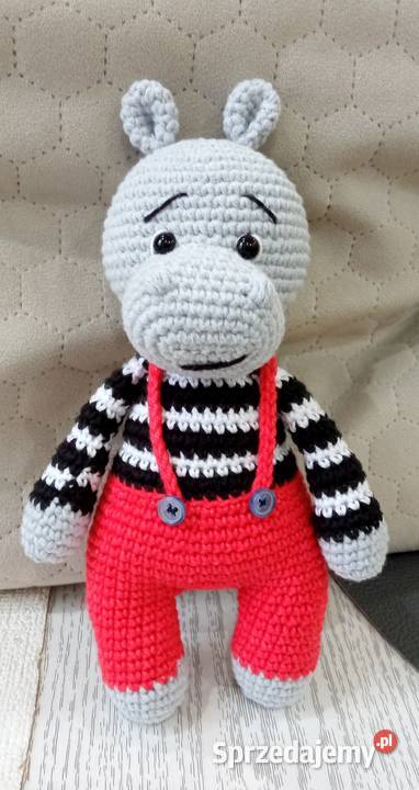 Hipopotam wykonany na szydełku łódzkie Łask sprzedam