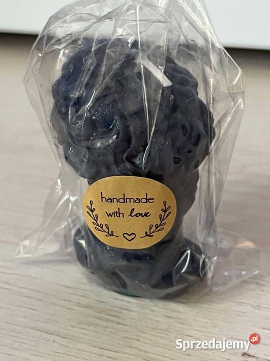 Świeca Dawid rzeźba czarna Handmade prezent Radzyń Podlaski