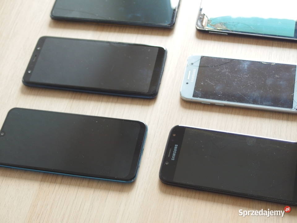9 uszkodzone smartfony SAMSUNG na części Żory