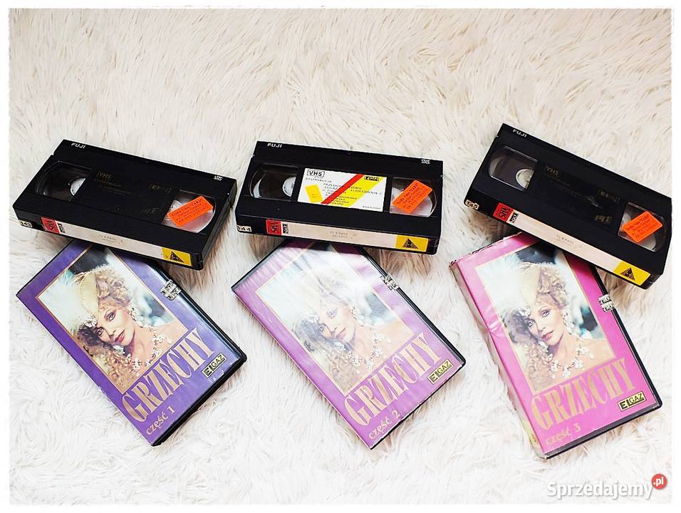 Kasety VHS Grzechy z Joan Collins Komplet część lubuskie Żary
