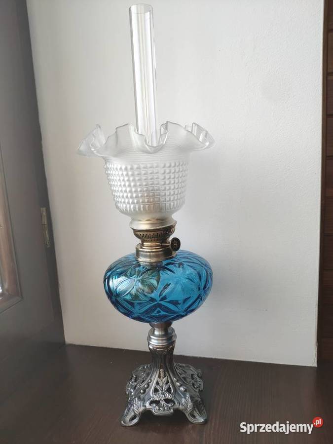 Stara francuska wyjątkowa cynkalowa szklana Kraków