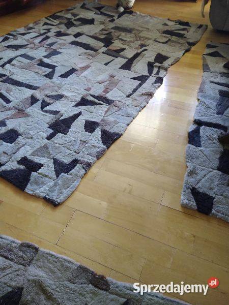 3 dywany ze skóry owczej szyte kawałki patchwork zachodniopomorskie Szczecin