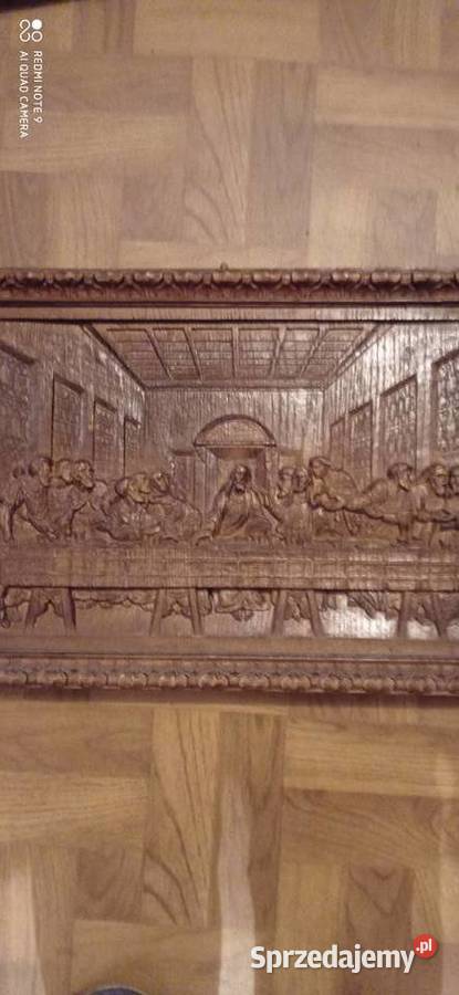 Obraz Ostatnia wieczerza drewno rzeźbiony Warszawa