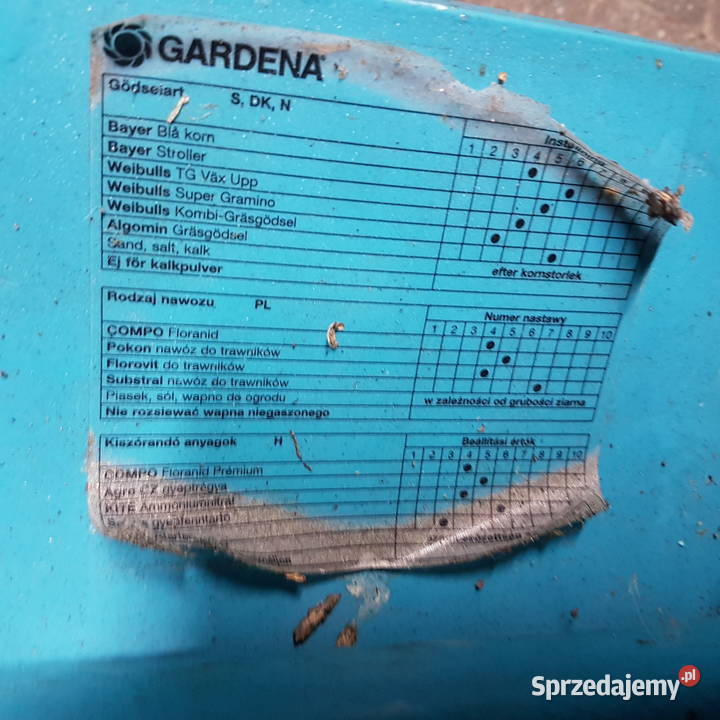 siewnik gardena do nawozu trawy uniwersalny Wiązowna sprzedam