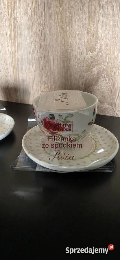 Filiżanka ze spodkiem Róża Altom Design 2 sztuki Poznań