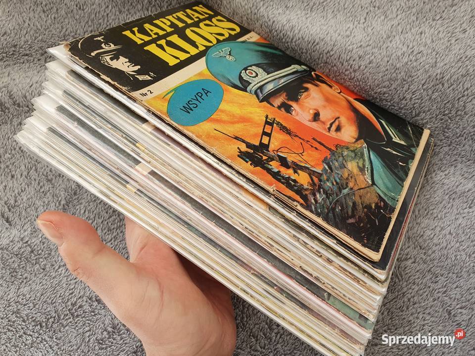 Kapitan Kloss zestaw 15 komiksów wydanie 1 1971 Komiksy pomorskie Gdynia