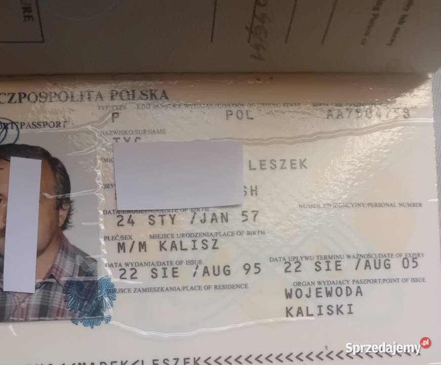 Paszport RP 19952005 Nieaktualny Koźminek
