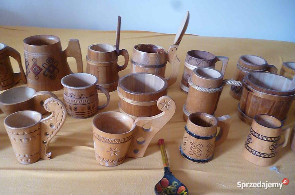 KOMPLET KUFLI DREWNIANYCH GÓRALSKIE ZDOBIONE Kraków