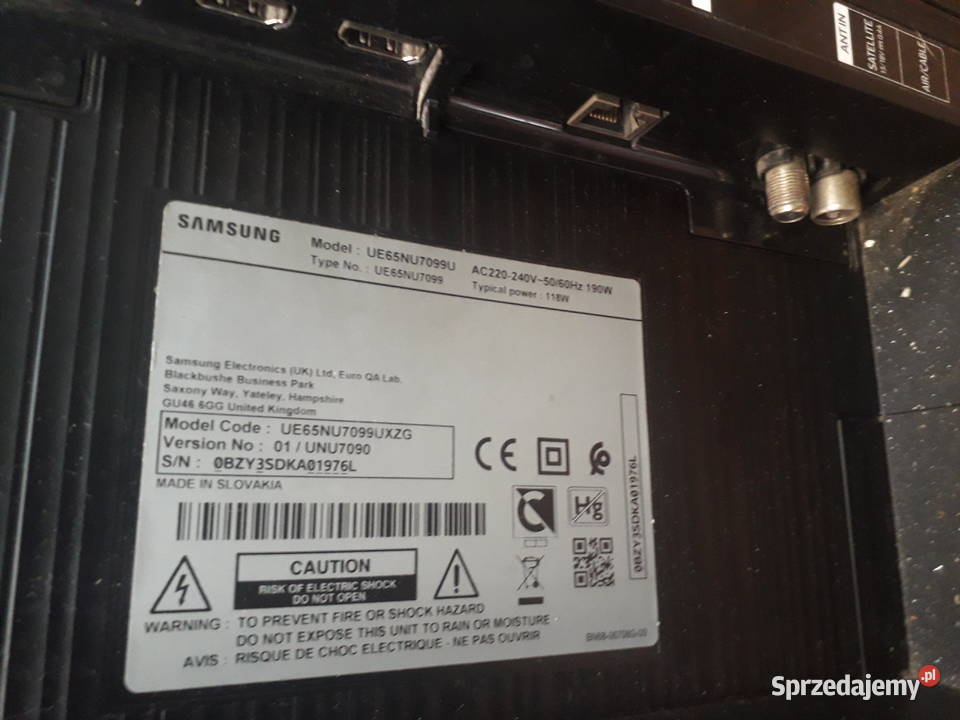 telewizor Samsung 65 UE65NU7099U sprzedam