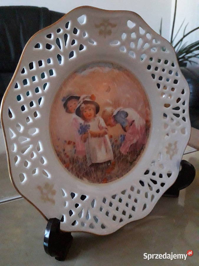 Komplet talerzy dekoracyjnych Jenny Nystrm Janów Lubelski