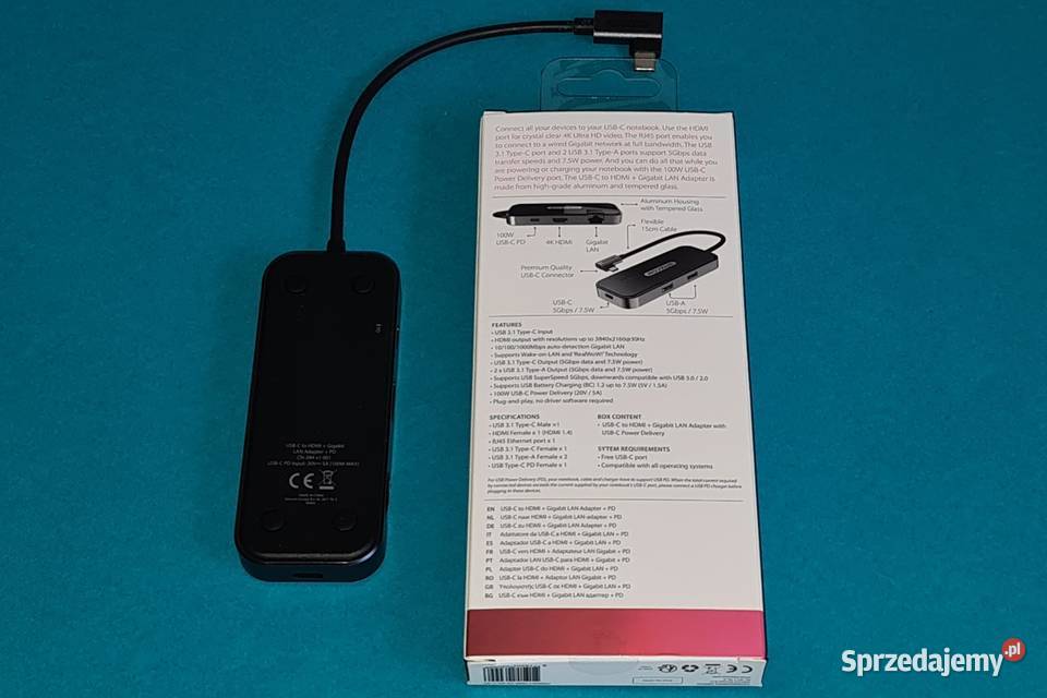 Sitecom Adapter Usb C HDMI Gigabit Lan PD mazowieckie Warszawa