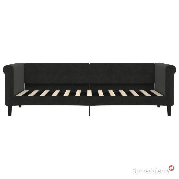 Sofa z materacem do spania czarna aksamit 80x200 Warszawa