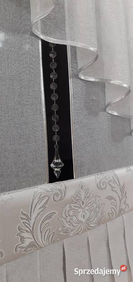 Firana panel srebrne kropeczki sprzedam