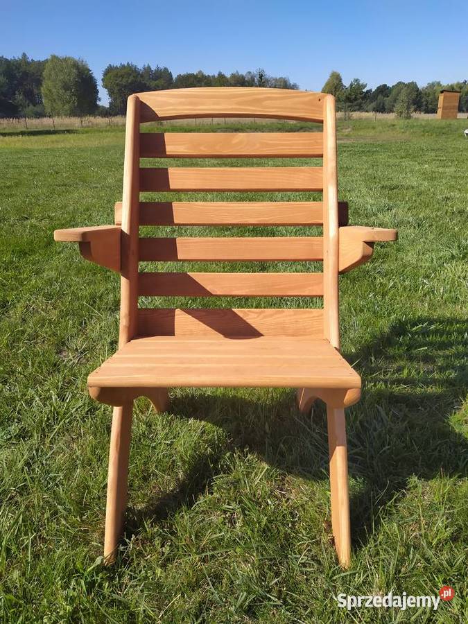 Krzesło ogrodowe drewniane składane typ X drewno Kalety