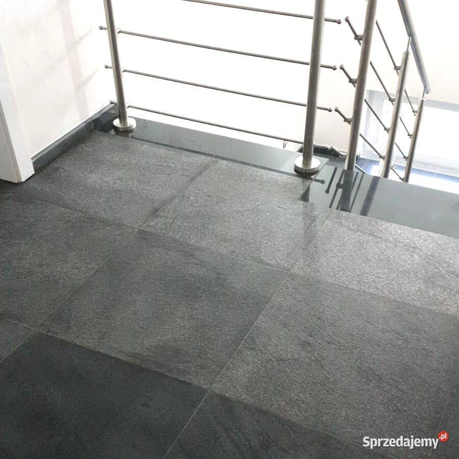 Płytki Kamienne Kwarcyt Black Galaxy Leather Szczecin