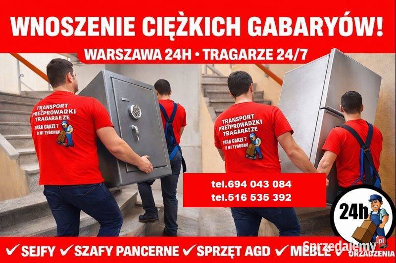POGOTOWIE TRAGARZE24h wnosimyznosimy wszystko Warszawa