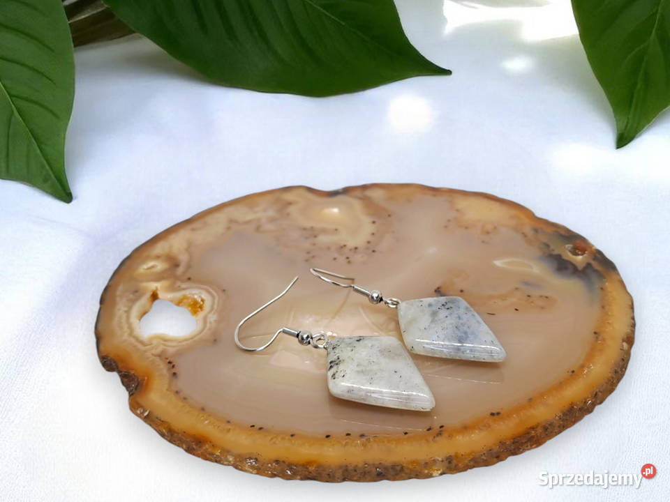 Kolczyki z LABRADORYTU labradoryt trapez Warszawa