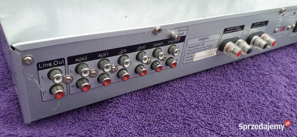 Wzmacniacz Tanqent 2x60W wyświetlacz LCD6 wejść2 Wzmacniacze i pokrewne Tuszkowo
