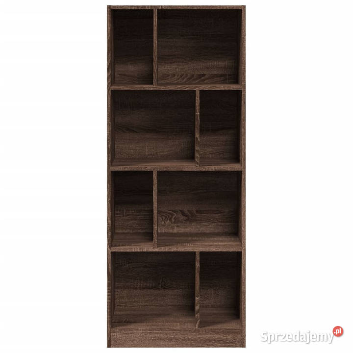 Regał brązowy dąb 57x285x141 materiał mazowieckie Warszawa