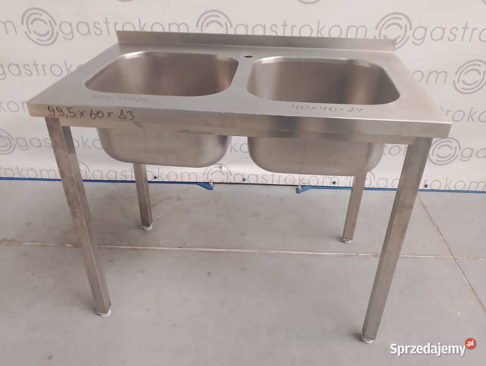 Stół ze zlewem 2komorowym skręcany 100x60x85 Gastronomia Wrocław