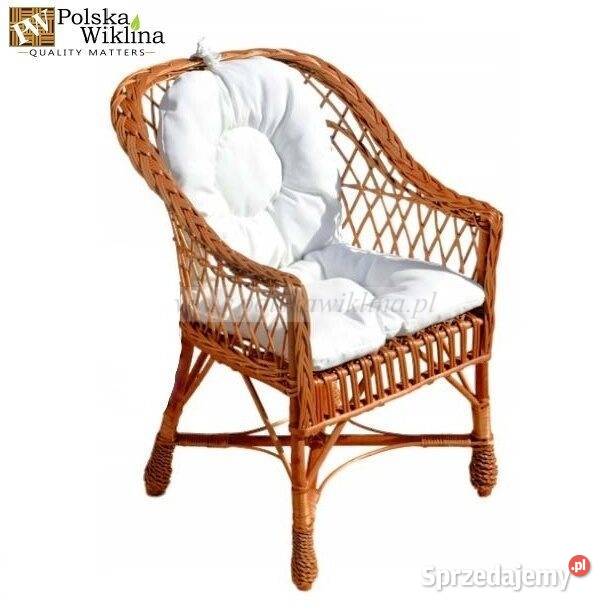 Fotel wiklinowy REGAN + poduszka