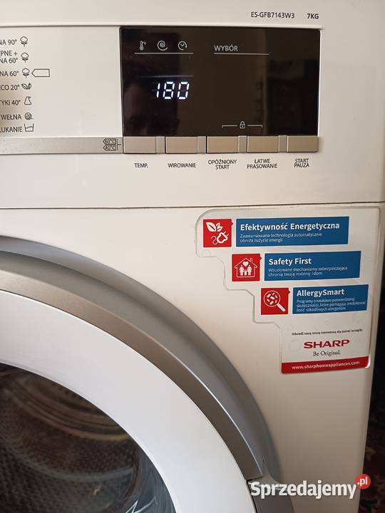 Pralka Sharp 7 wsadu 1400 obr Silnik inwerterowy Szubin