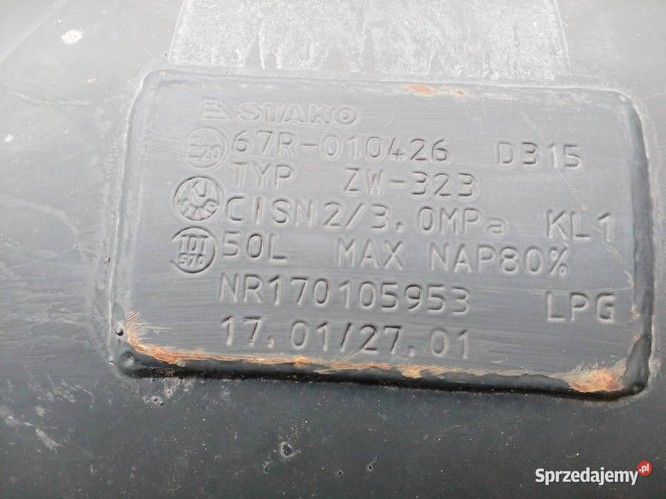 Zbiornik lpg butla walec 50 85 l Kompresor świętokrzyskie Połaniec