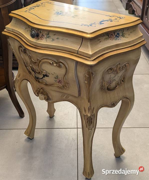 Piękna włoska szafka neobarokowa ecru sklep