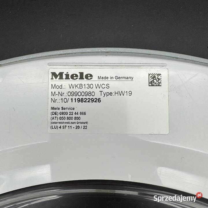 Drzwi Bulaj pralki Miele W1 srebrny MN09900980 Jasienica