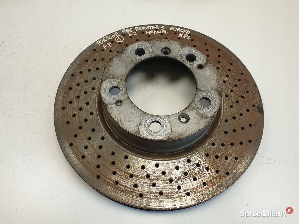 Porsche Boxster 986 32 TARCZA HAMULCOWA Przód Rudka