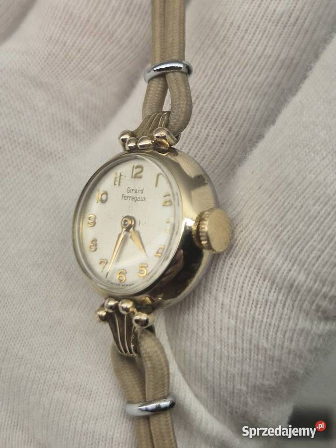 Damski zegarek vintage Girard Perregaux Au 20 śląskie Chorzów