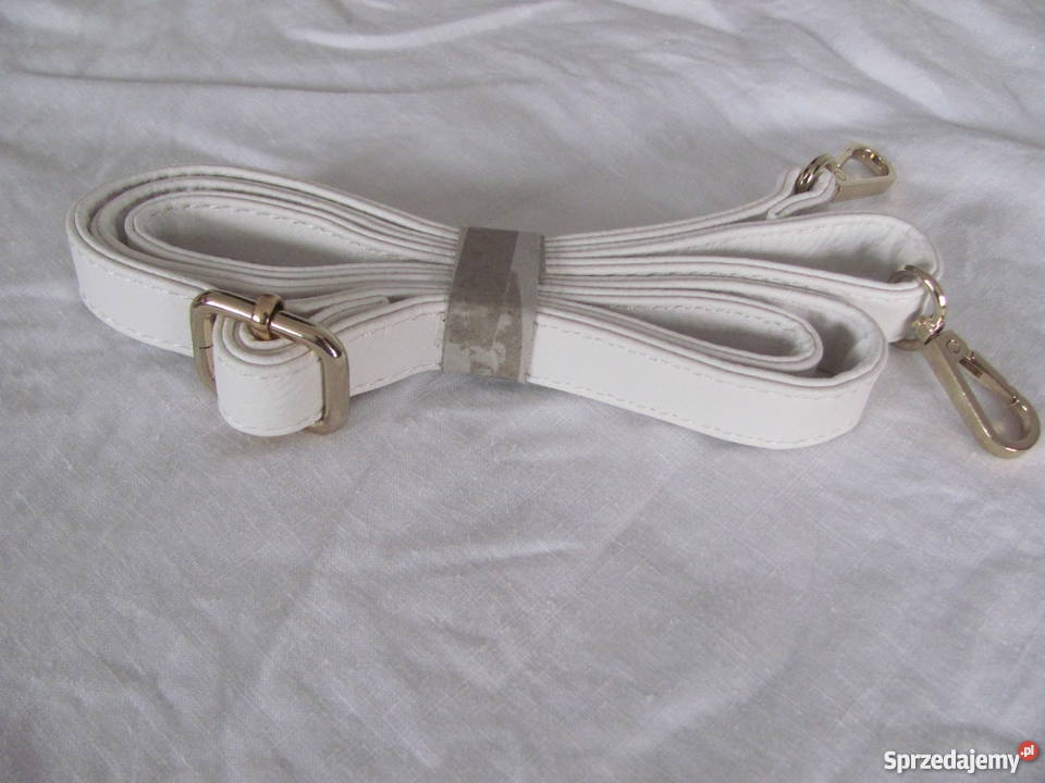 pasek biały złote karabińczyki Zamość sprzedam